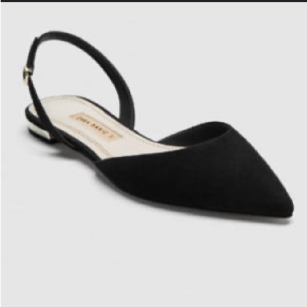Black Slingback Flats